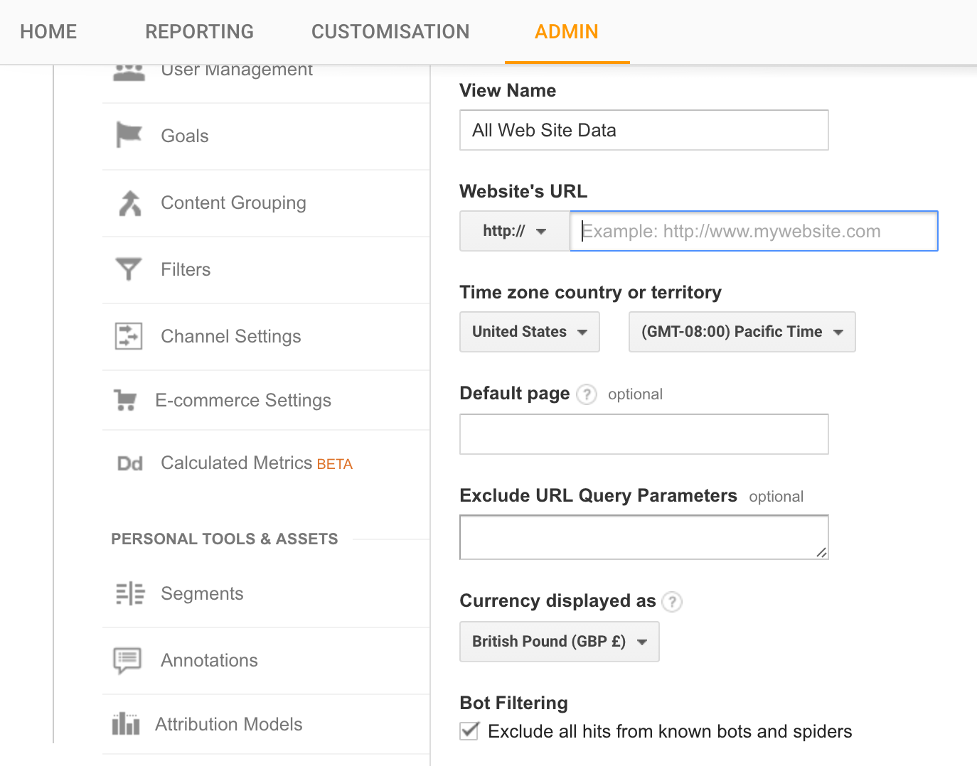 Exclude known bots in Analytics