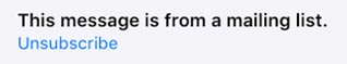 ios list unsubscribe message