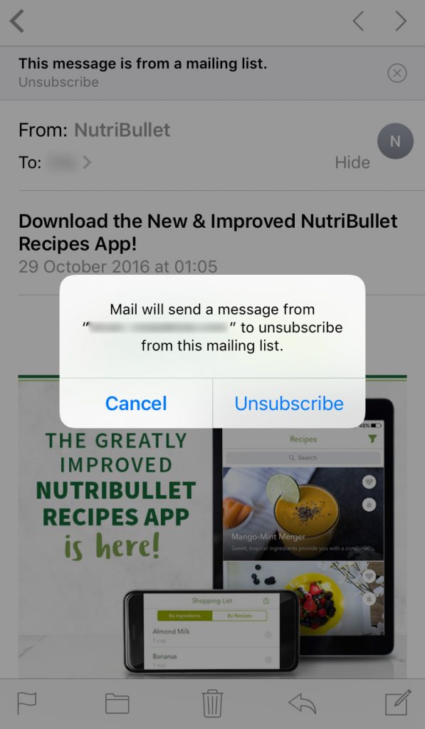 What Happens When You Click Unsubscribe in iOS Digital Peanut Blog